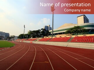 Course Arena Track PowerPoint Template