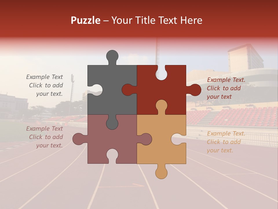 Course Arena Track PowerPoint Template