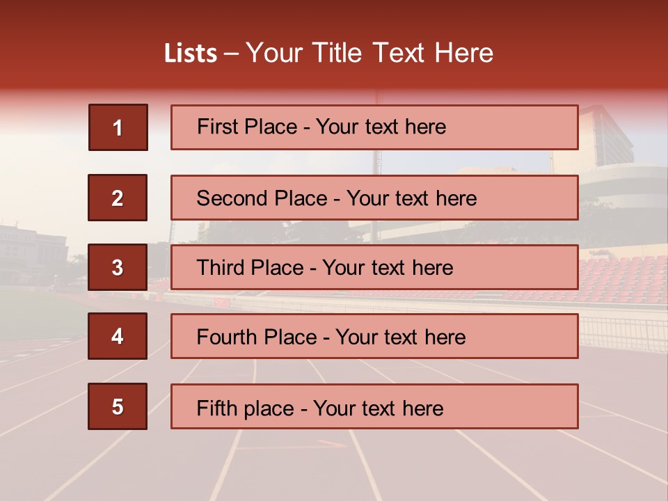 Course Arena Track PowerPoint Template
