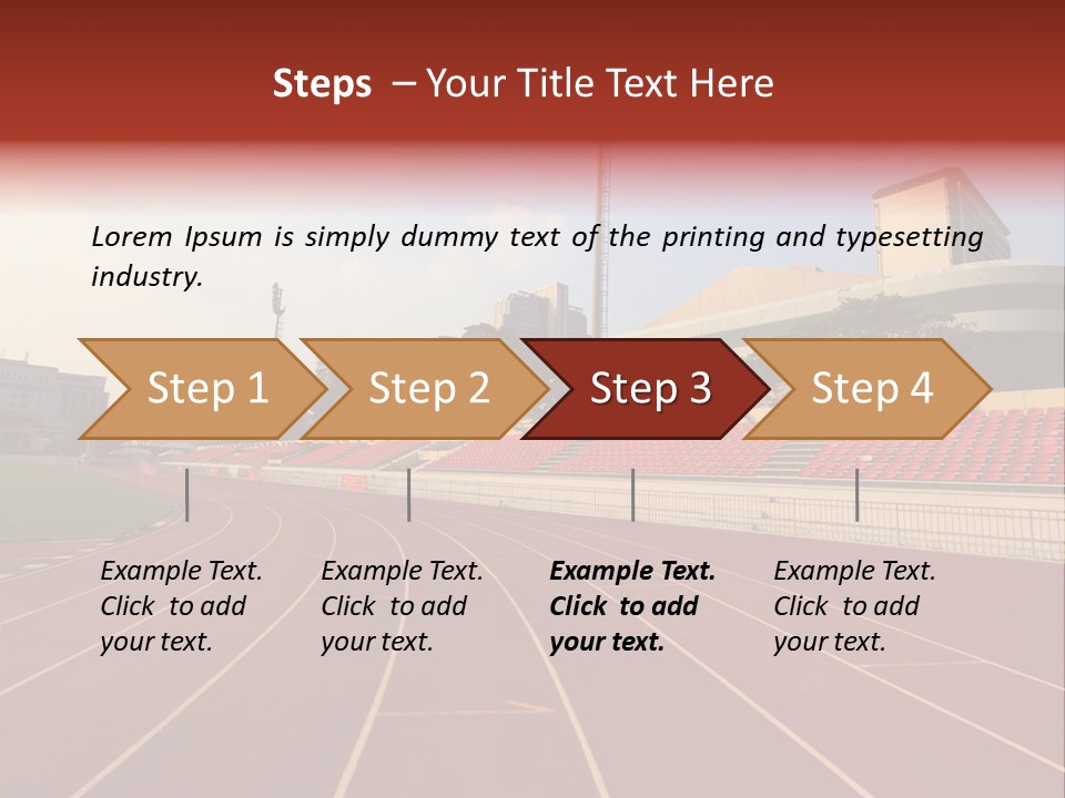 Course Arena Track PowerPoint Template