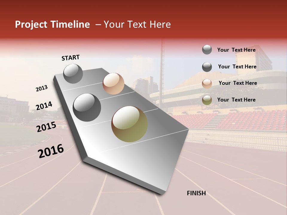 Course Arena Track PowerPoint Template