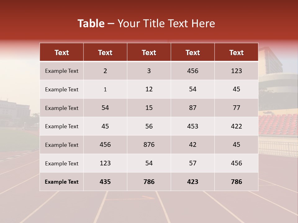 Course Arena Track PowerPoint Template