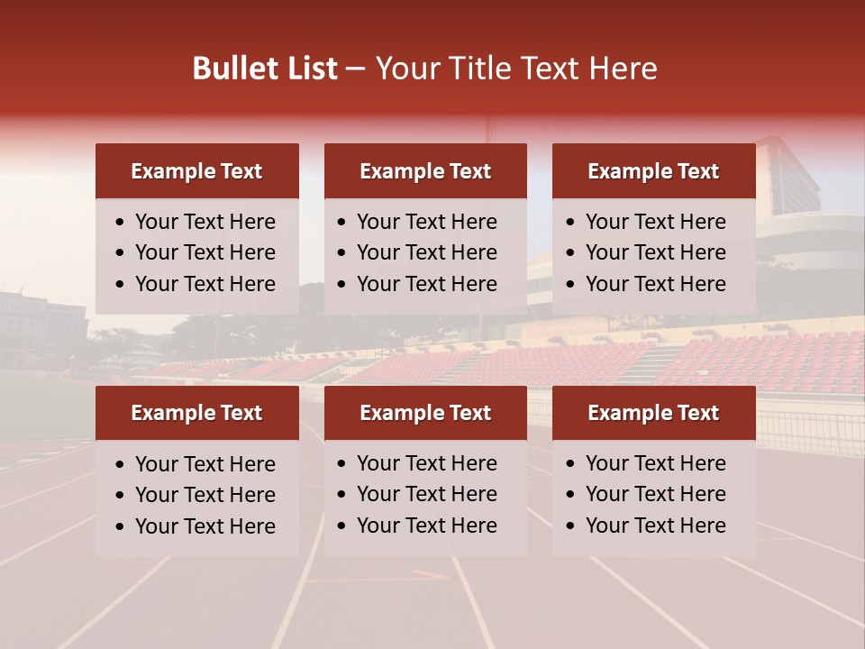 Course Arena Track PowerPoint Template