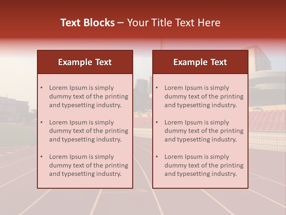 Course Arena Track PowerPoint Template