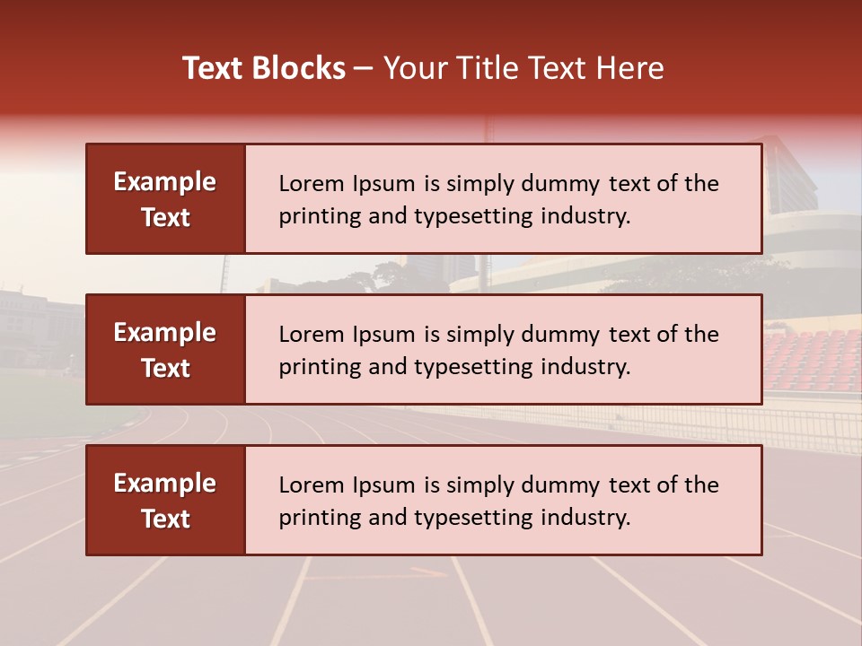Course Arena Track PowerPoint Template