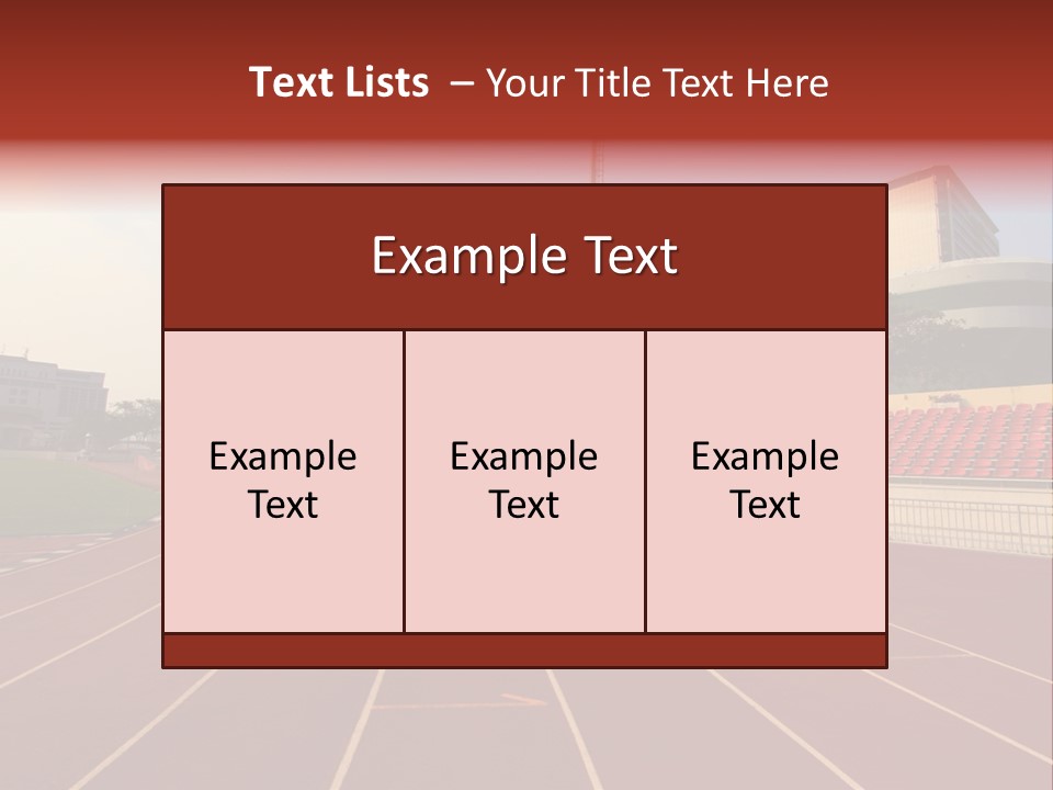 Course Arena Track PowerPoint Template