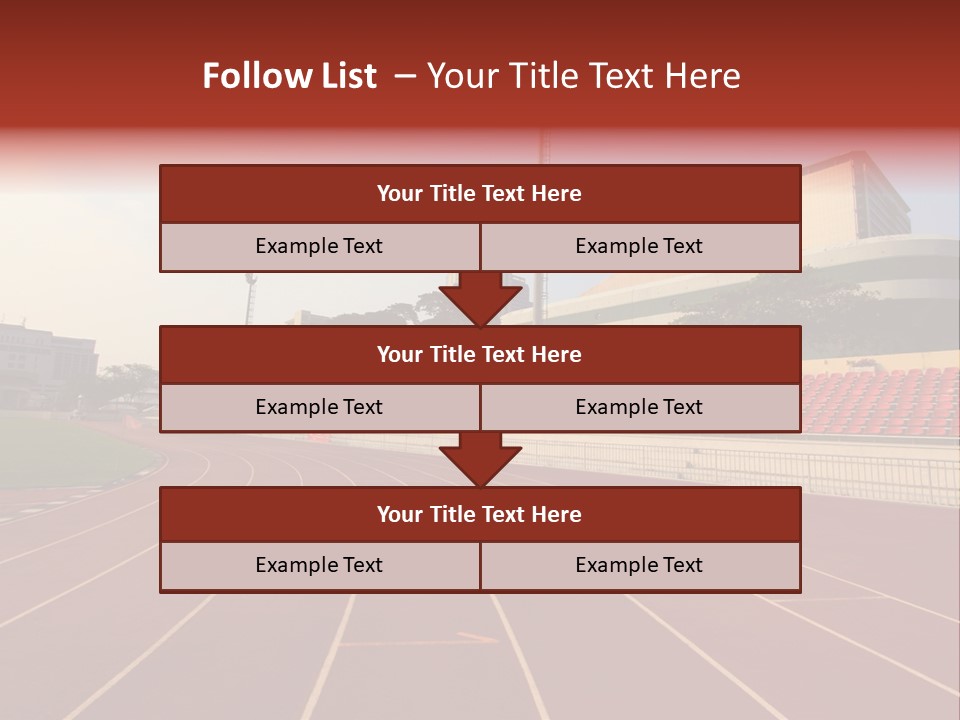 Course Arena Track PowerPoint Template
