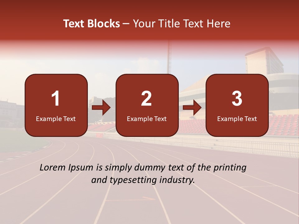Course Arena Track PowerPoint Template