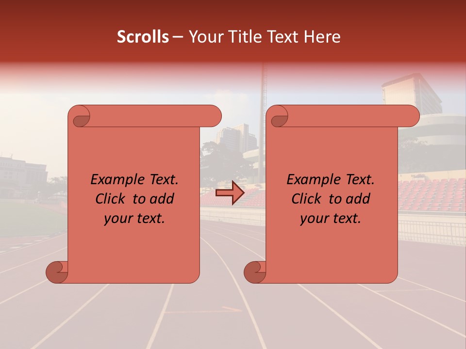 Course Arena Track PowerPoint Template