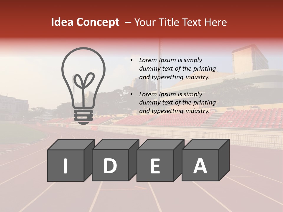 Course Arena Track PowerPoint Template
