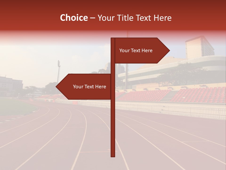 Course Arena Track PowerPoint Template