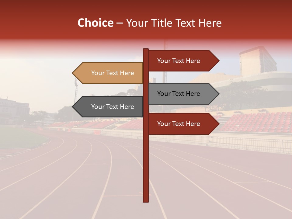 Course Arena Track PowerPoint Template