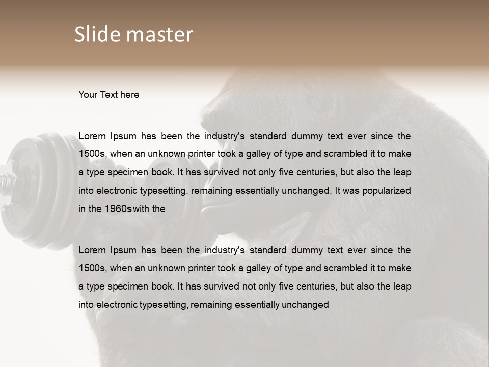 Action Barbell Species PowerPoint Template