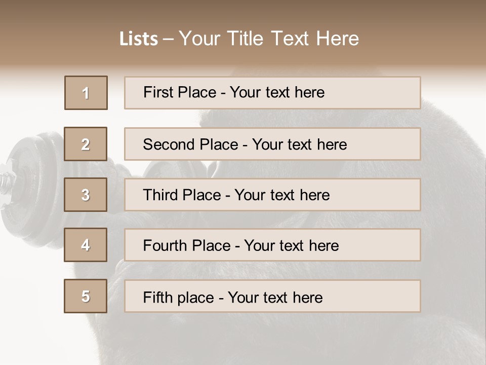 Action Barbell Species PowerPoint Template