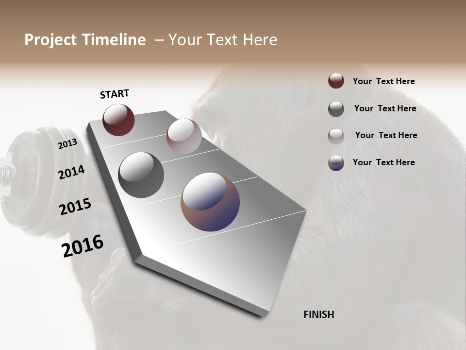 Action Barbell Species PowerPoint Template
