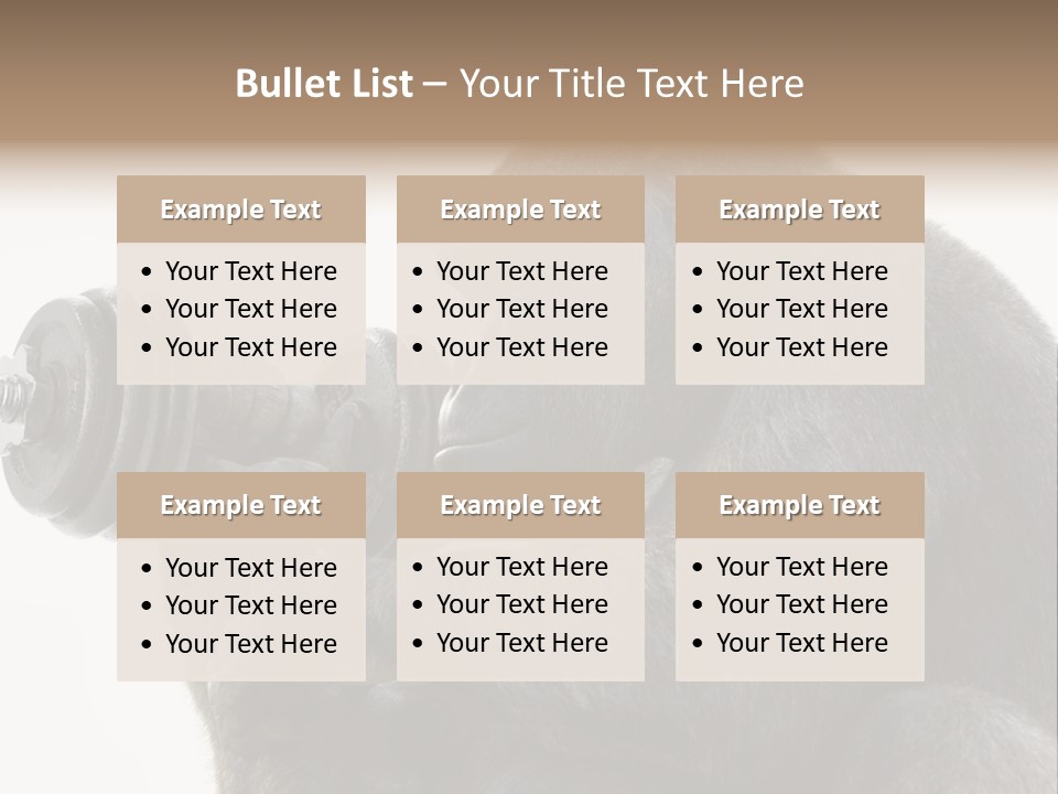 Action Barbell Species PowerPoint Template