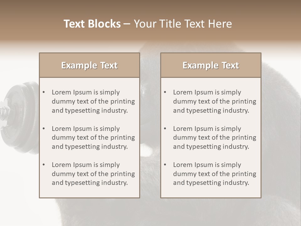 Action Barbell Species PowerPoint Template