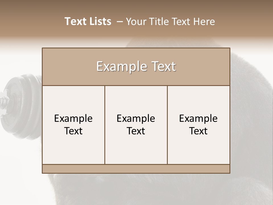 Action Barbell Species PowerPoint Template