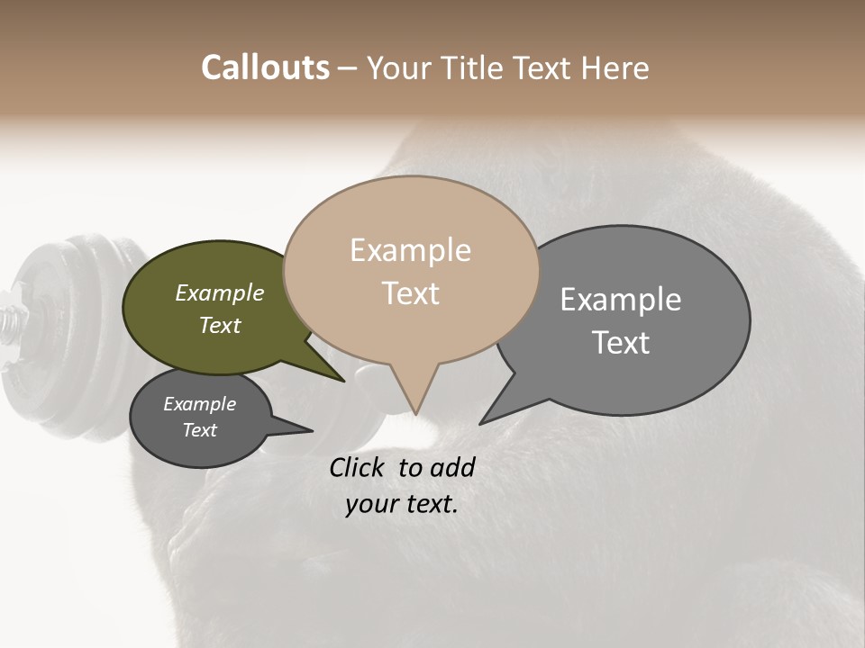 Action Barbell Species PowerPoint Template