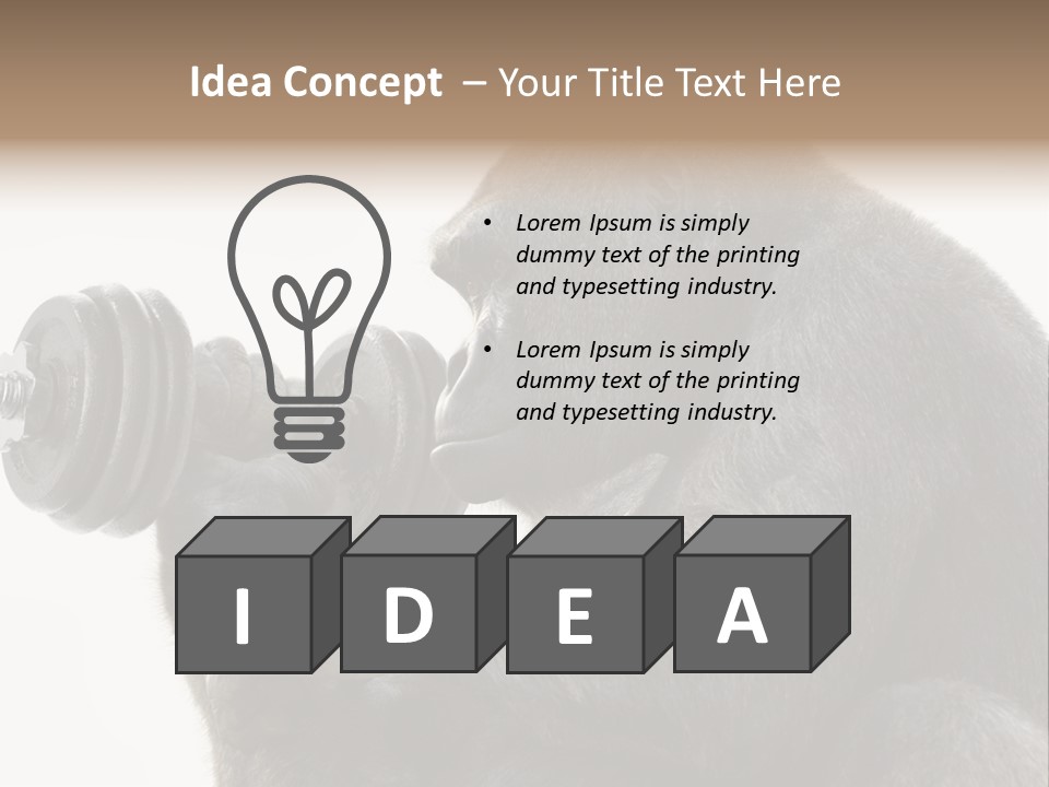 Action Barbell Species PowerPoint Template