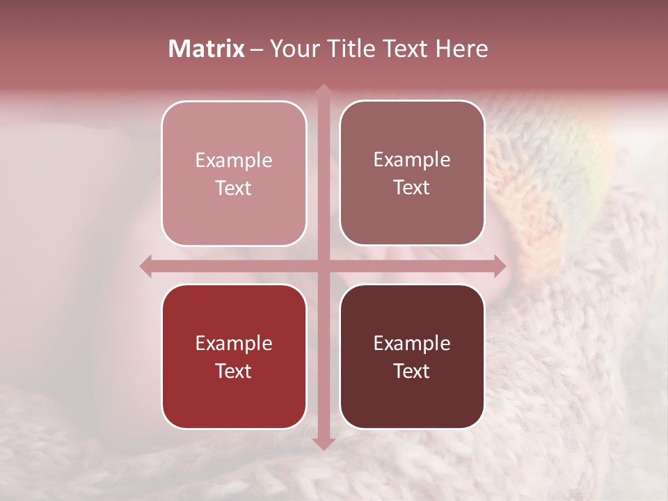 A Baby Wearing A Knitted Hat Laying On Top Of A Blanket PowerPoint Template