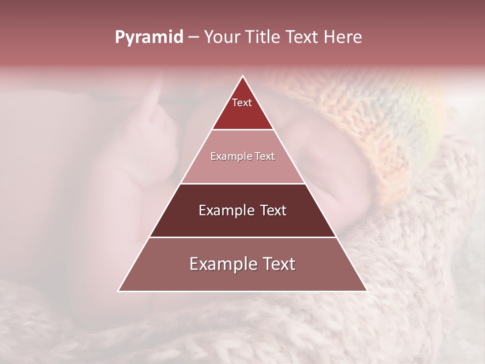 A Baby Wearing A Knitted Hat Laying On Top Of A Blanket PowerPoint Template