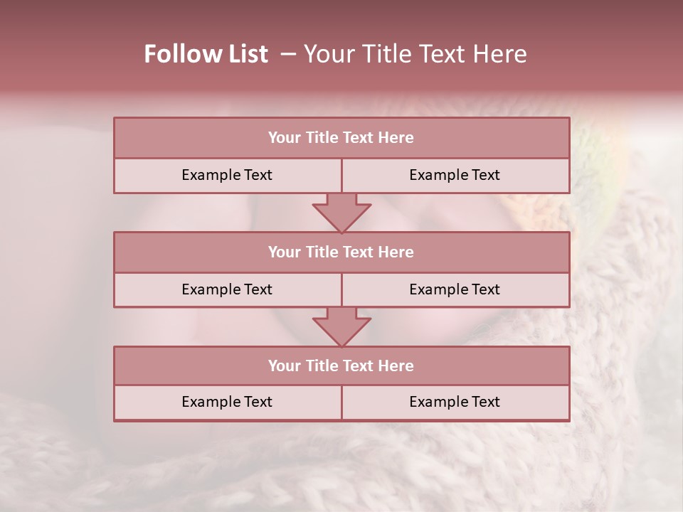 A Baby Wearing A Knitted Hat Laying On Top Of A Blanket PowerPoint Template