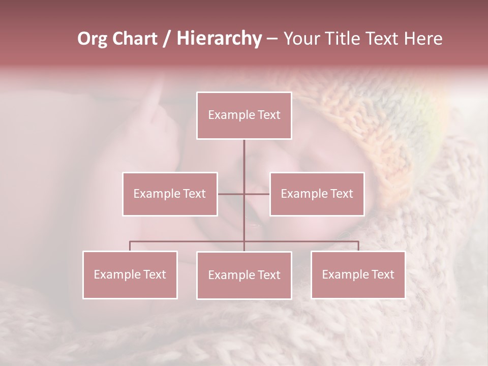 A Baby Wearing A Knitted Hat Laying On Top Of A Blanket PowerPoint Template