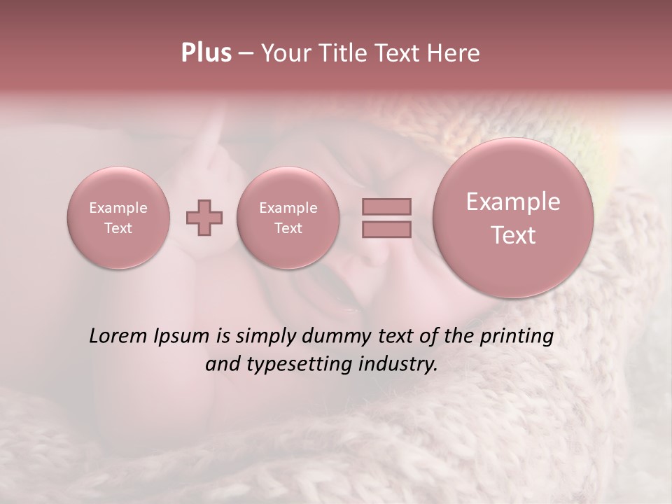 A Baby Wearing A Knitted Hat Laying On Top Of A Blanket PowerPoint Template