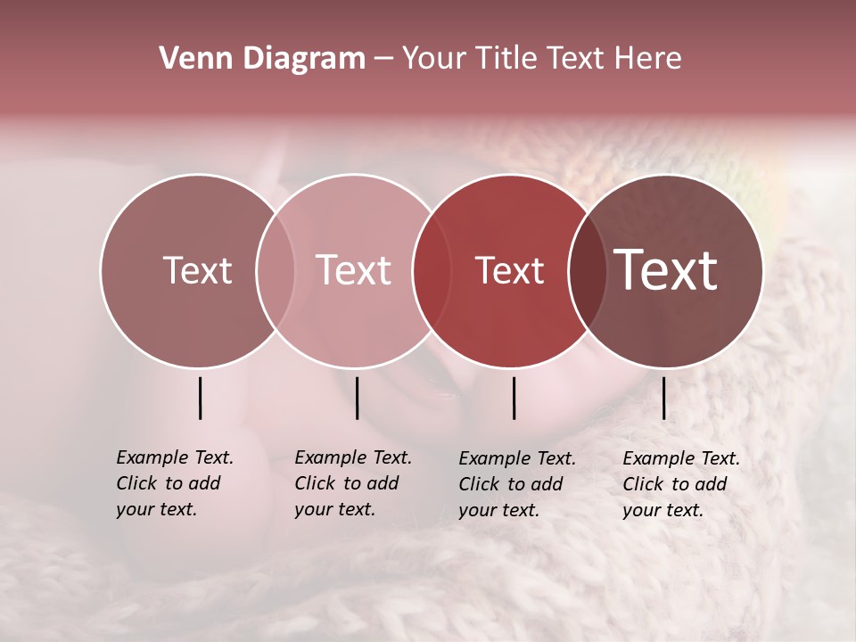 A Baby Wearing A Knitted Hat Laying On Top Of A Blanket PowerPoint Template