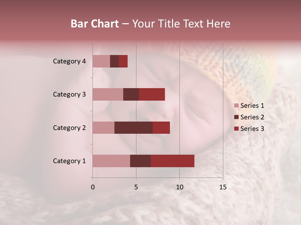 A Baby Wearing A Knitted Hat Laying On Top Of A Blanket PowerPoint Template