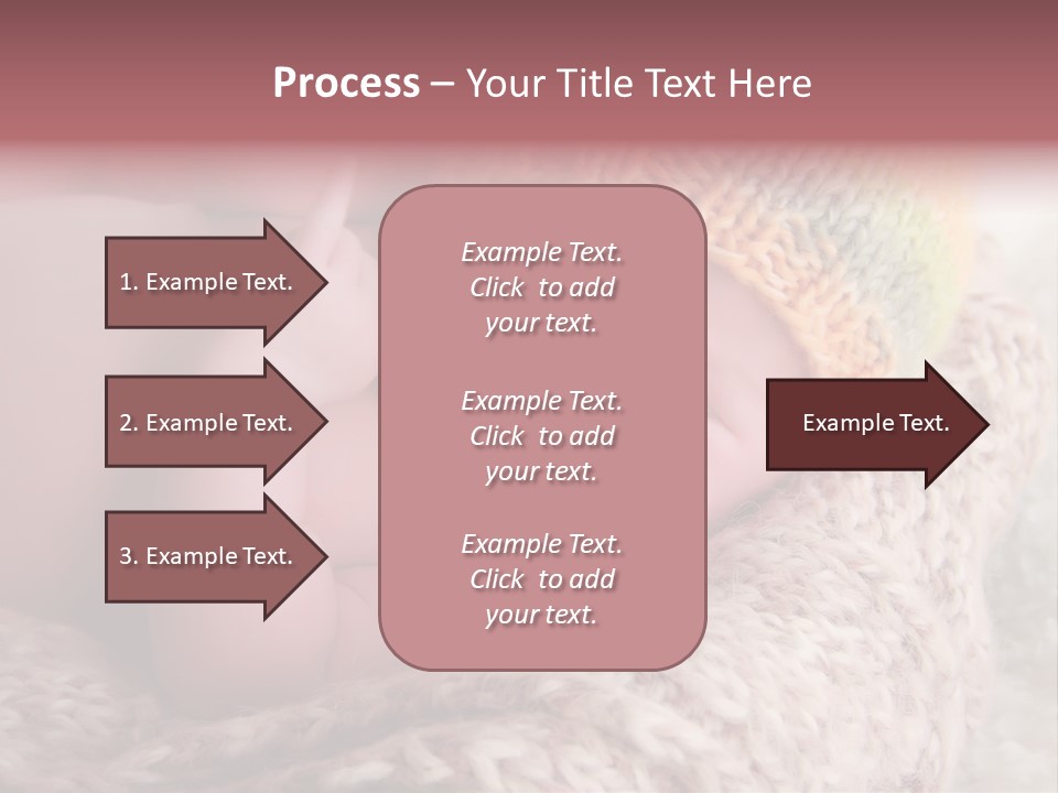A Baby Wearing A Knitted Hat Laying On Top Of A Blanket PowerPoint Template