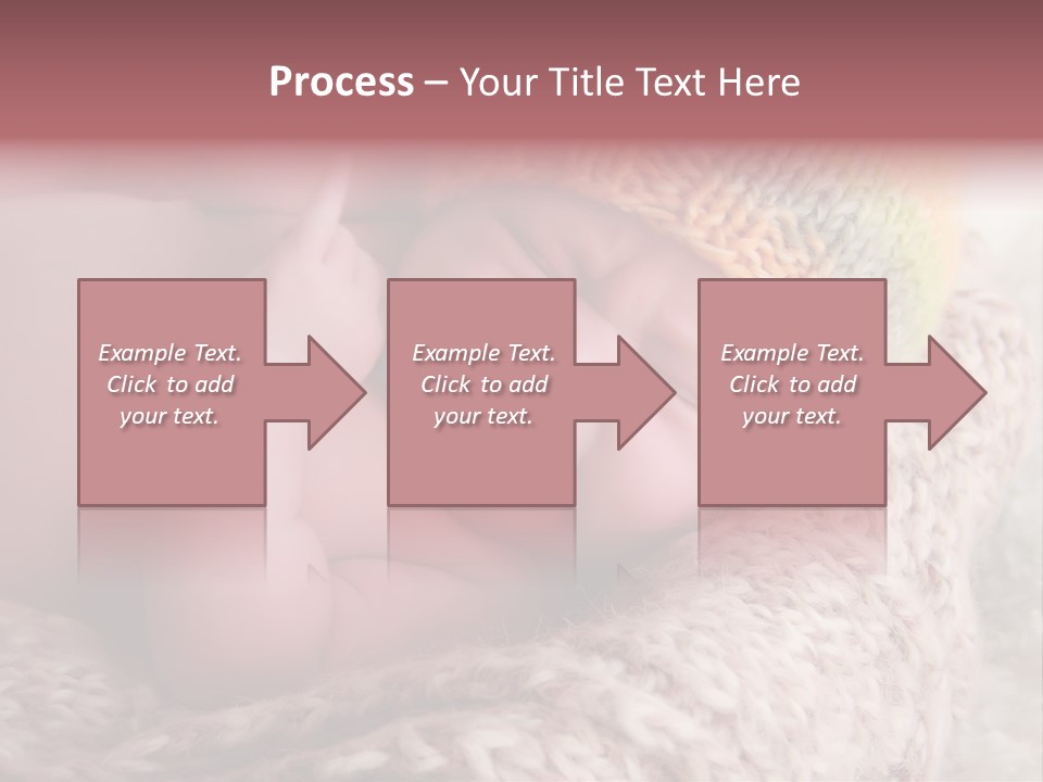 A Baby Wearing A Knitted Hat Laying On Top Of A Blanket PowerPoint Template
