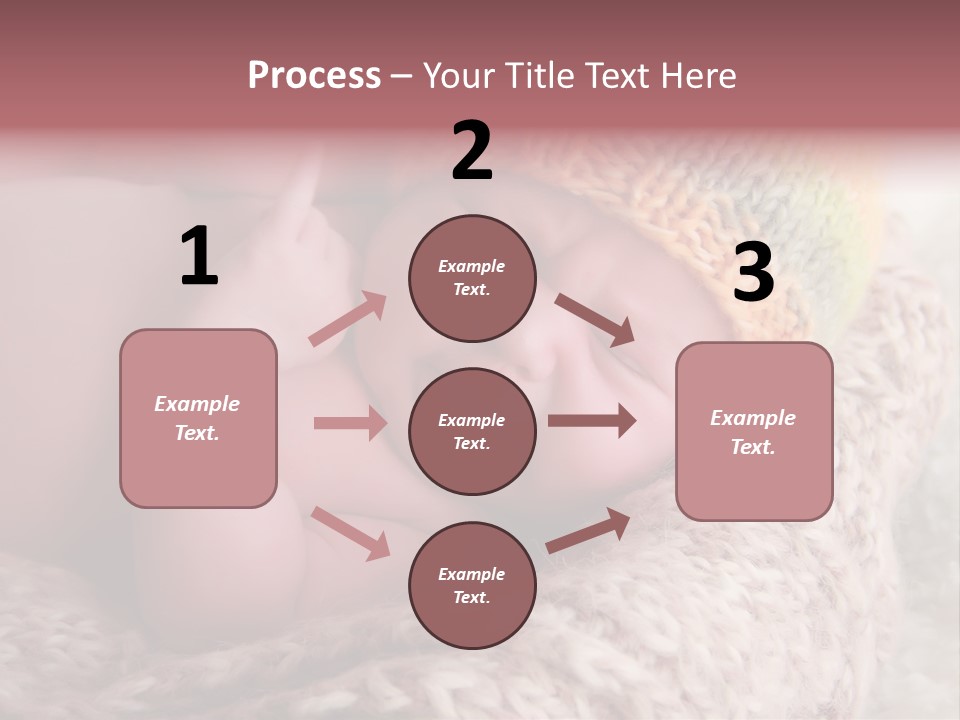 A Baby Wearing A Knitted Hat Laying On Top Of A Blanket PowerPoint Template