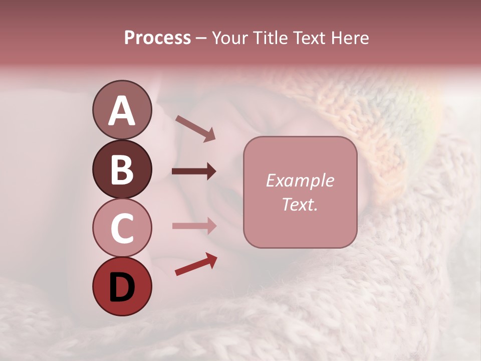 A Baby Wearing A Knitted Hat Laying On Top Of A Blanket PowerPoint Template