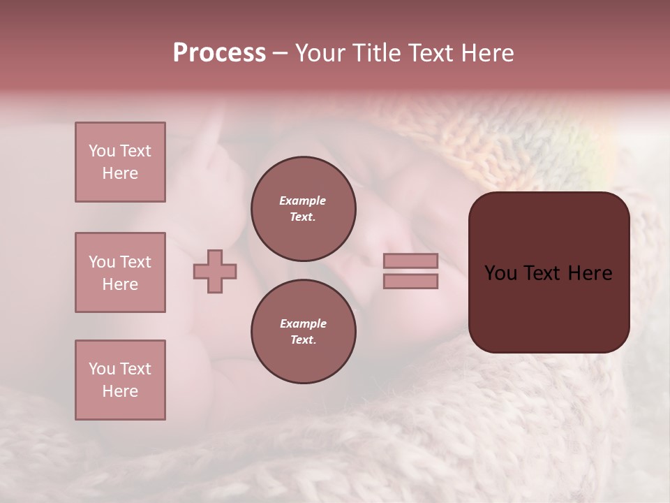 A Baby Wearing A Knitted Hat Laying On Top Of A Blanket PowerPoint Template
