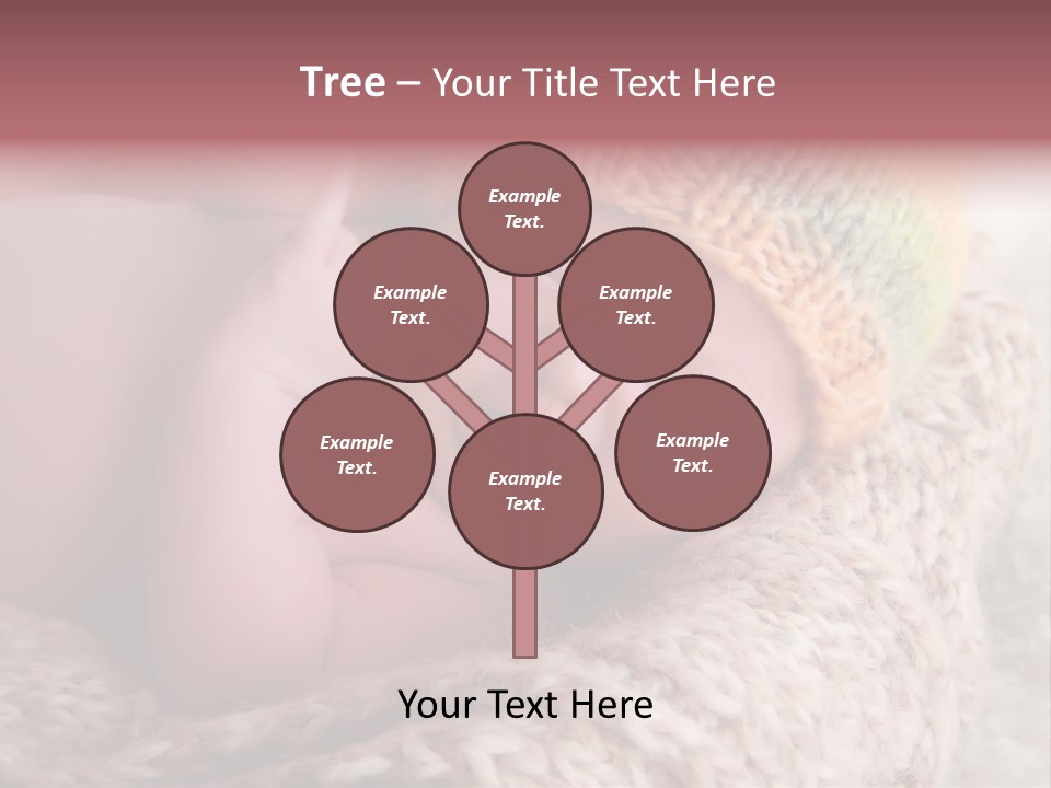 A Baby Wearing A Knitted Hat Laying On Top Of A Blanket PowerPoint Template