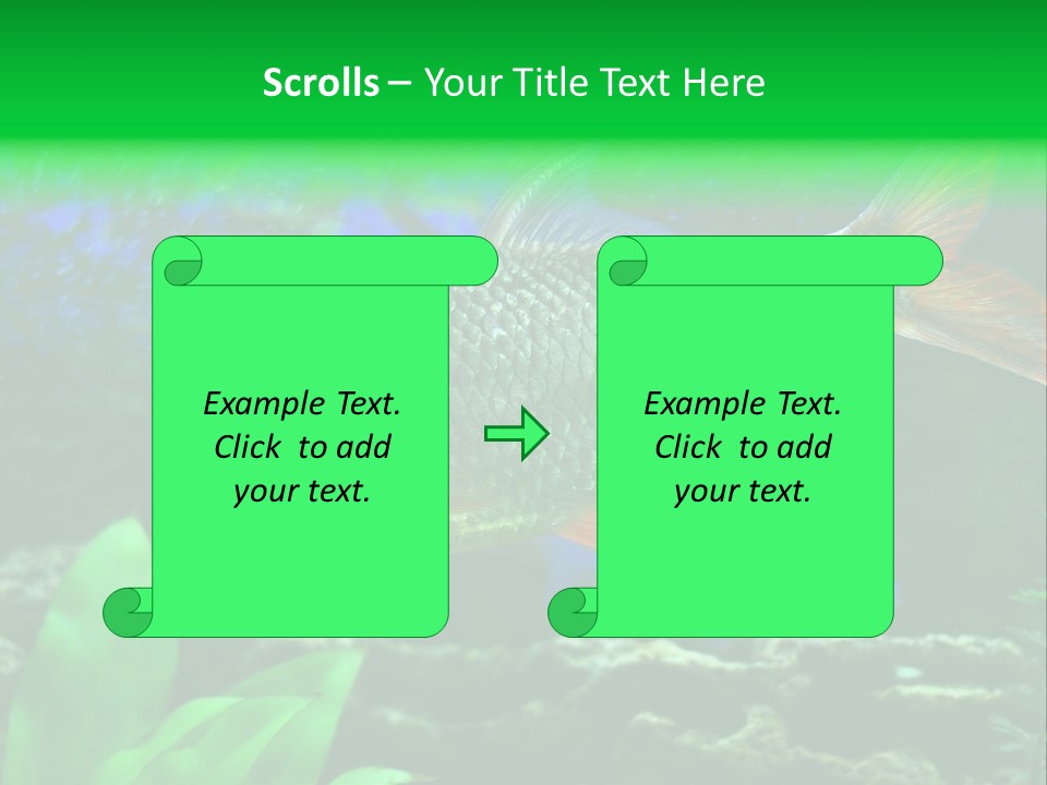 Underwater Stone Red PowerPoint Template