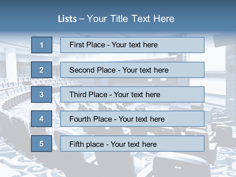Room Convention Interior PowerPoint Template