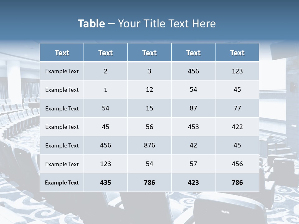 Room Convention Interior PowerPoint Template