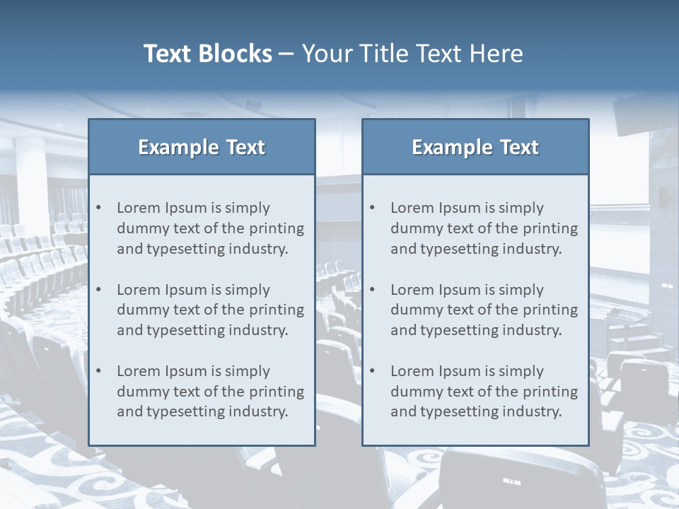 Room Convention Interior PowerPoint Template