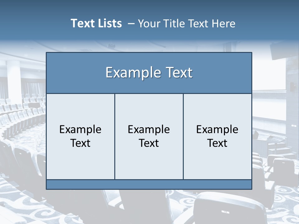 Room Convention Interior PowerPoint Template
