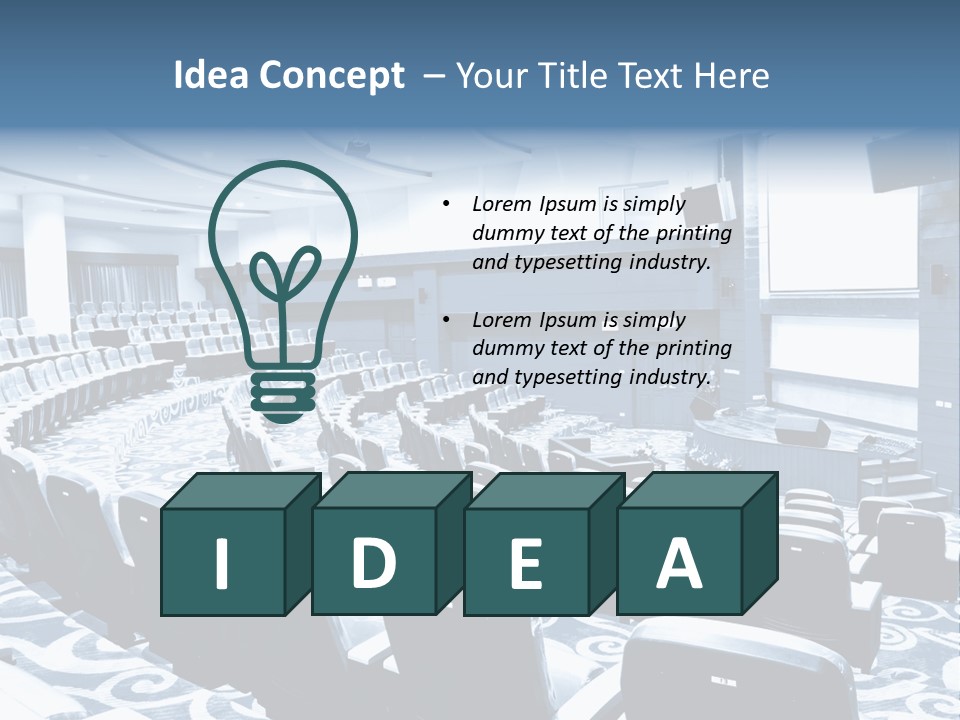 Room Convention Interior PowerPoint Template
