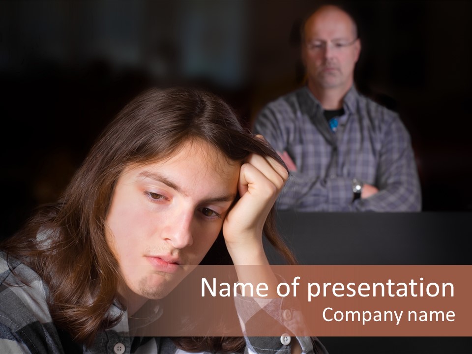 Teenage Father Child PowerPoint Template