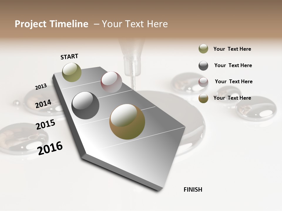 Flowing Experiment Ball PowerPoint Template