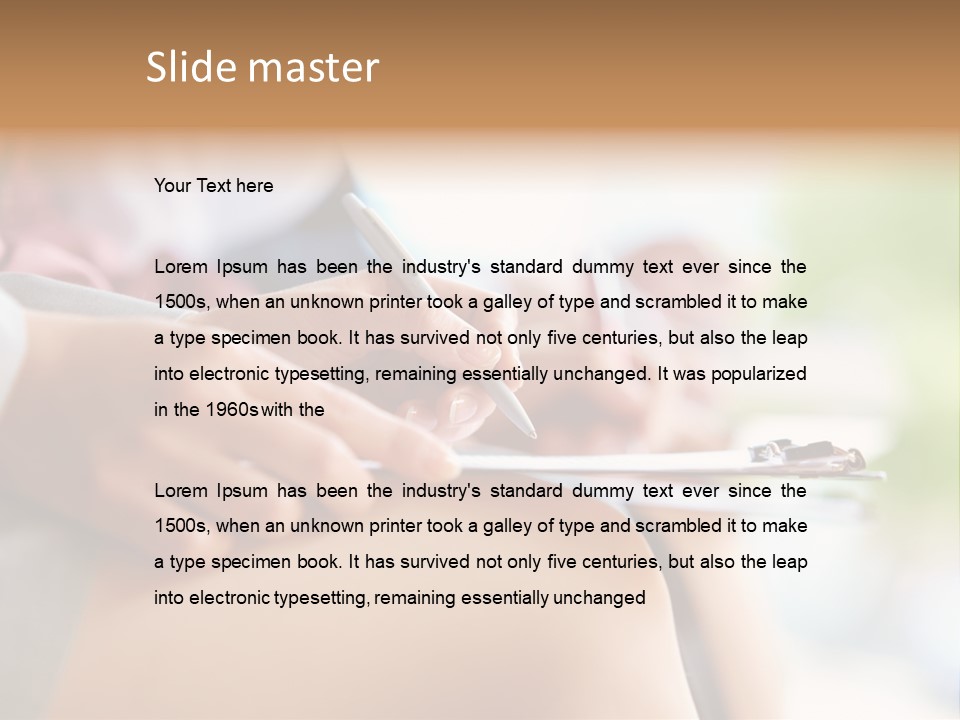 Paper Line Hands PowerPoint Template