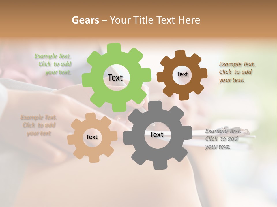 Paper Line Hands PowerPoint Template