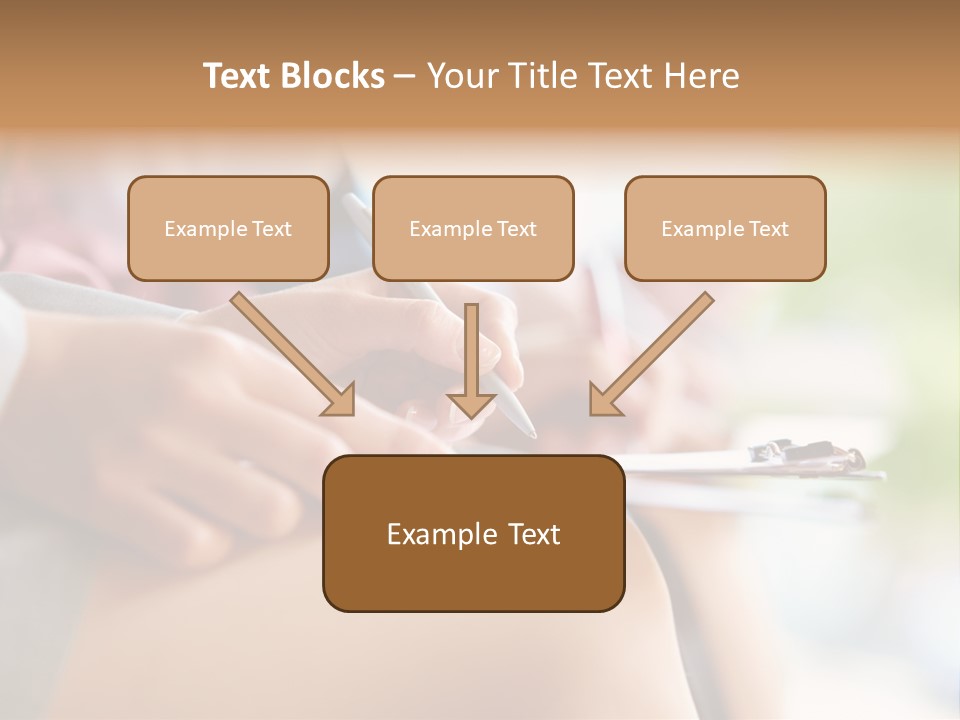 Paper Line Hands PowerPoint Template