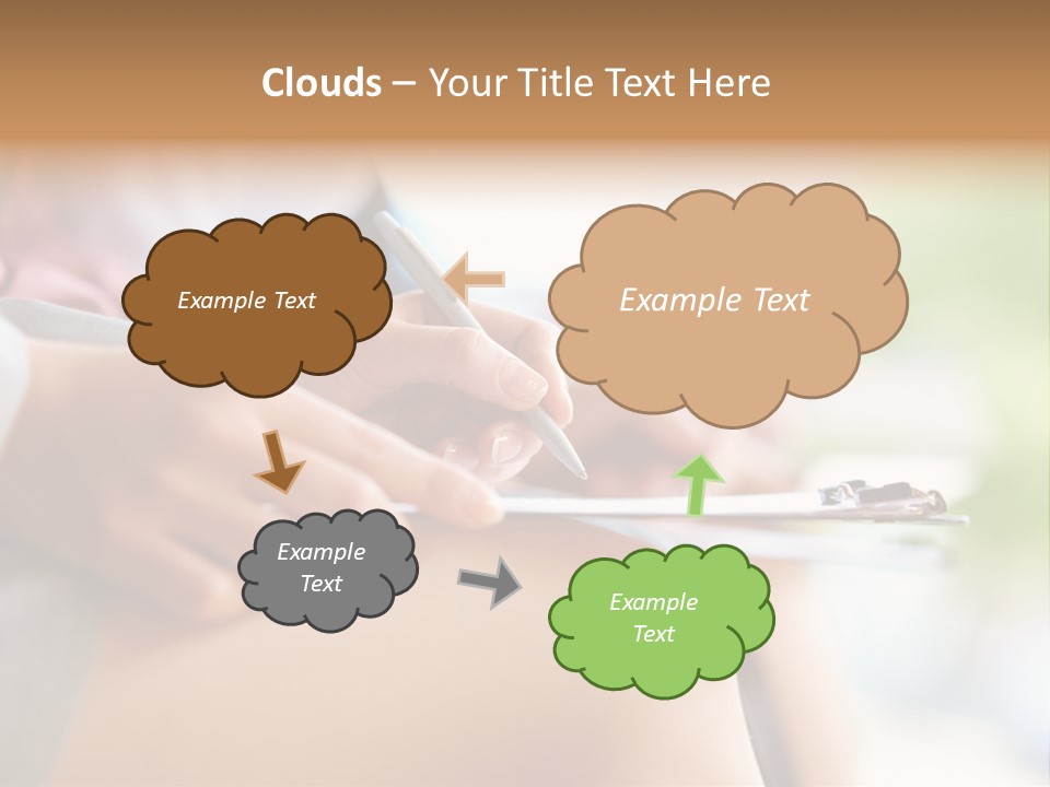 Paper Line Hands PowerPoint Template