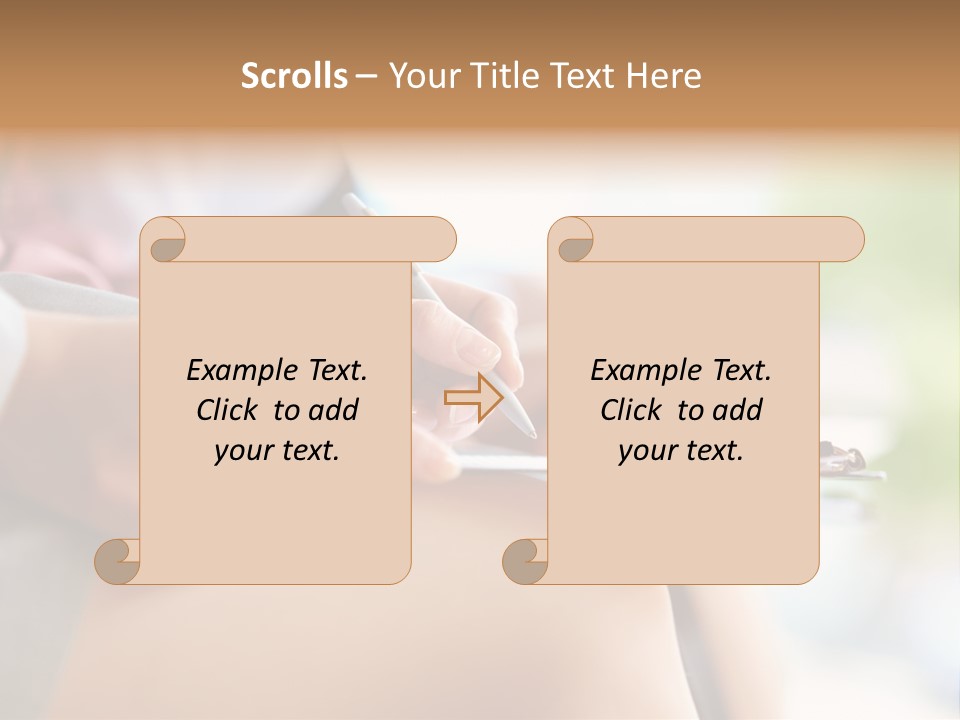 Paper Line Hands PowerPoint Template
